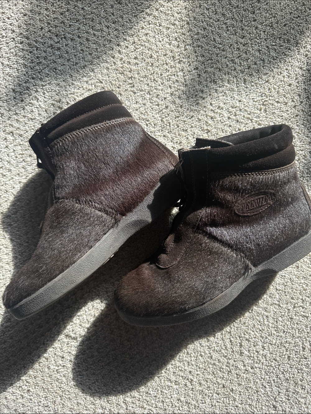 Tecnica Women’s Ankle Booties in‎ Dark Brown Fur-Look